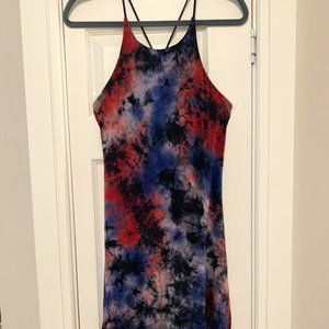 Ginger G Tie Dye Strappy High-Low Dress